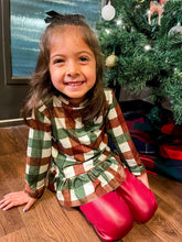 Load image into Gallery viewer, Filled with Wonder | Plaid Long Sleeve Peplum Top