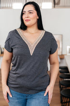 Load image into Gallery viewer, It's Elemental Lace Trim V-Neck Top