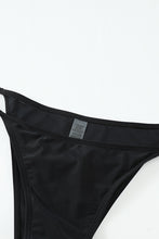 Load image into Gallery viewer, Halter Triangle Bikini with Drawstring Print Skirt