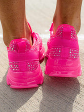 Load image into Gallery viewer, PREORDER Maxed In Bling Sneakers - Neon Pink