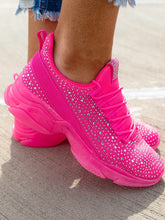 Load image into Gallery viewer, PREORDER Maxed In Bling Sneakers - Neon Pink