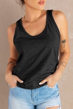 Load image into Gallery viewer, Black Scoop Neck Tank
