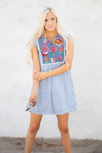 Load image into Gallery viewer, Shift Dress with Embroidery Detail