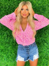Load image into Gallery viewer, Viva La Dolly Pink Sequin Bodysuit