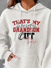 Load image into Gallery viewer, Slogan Graphic Drawstring Hoodie with Pocket