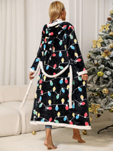 Load image into Gallery viewer, Tie Waist Hooded Robe