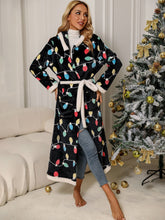 Load image into Gallery viewer, Tie Waist Hooded Robe