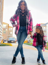Load image into Gallery viewer, Women's |  Mommy & Me Flannel Shacket {Various Colors}