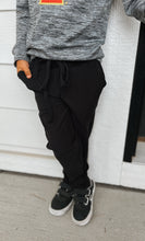 Load image into Gallery viewer, Kid's | Black Bizzy Butter Drawstring Joggers
