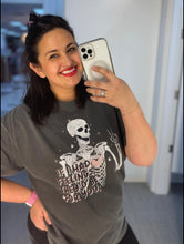 Load image into Gallery viewer, Feeling You Skellie | Women's Pepper Grey Comfort Colors Tee Graphic Tee