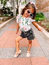 Load image into Gallery viewer, BAE | Distressed Vintage Wash Denim Paperbag Shorts