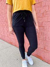 Load image into Gallery viewer, Adult | Black Butter Drawstring Joggers
