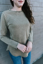 Load image into Gallery viewer, Vintage Like Vinyl OLIVE | Mineral Wash Boyfriend Tee
