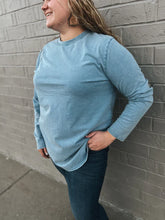 Load image into Gallery viewer, Vintage Like Vinyl STEEL BLUE | Mineral Wash Boyfriend Tee