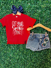 Load image into Gallery viewer, BAE | Distressed Vintage Wash Denim Paperbag Shorts