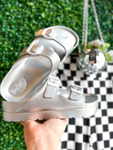 Load image into Gallery viewer, Metallic Beach | Silver Metallic Platform Floatie Sandal By Corky's