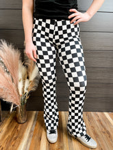 Load image into Gallery viewer, Meet Me at the Finish Line | Adult Checkered Butter Soft Flares