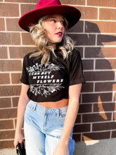 Load image into Gallery viewer, I Can Buy Myself Flowers | Boho Vintage Black Unisex Graphic Tee
