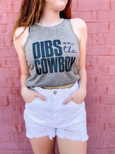 Load image into Gallery viewer, Dibs On The Cowboy | Women's | Graphic Acid Wash Tank