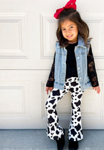 Load image into Gallery viewer, Clarabelle | Girl's Cow Print Butter Soft Flares
