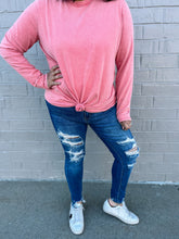 Load image into Gallery viewer, Vintage Like Vinyl CRANBERRY | Mineral Wash Boyfriend Tee