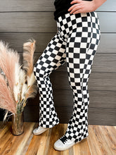 Load image into Gallery viewer, Meet Me at the Finish Line | Adult Checkered Butter Soft Flares