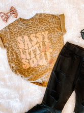 Load image into Gallery viewer, Sassy Little Soul Brown Leopard Tee