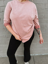 Load image into Gallery viewer, Vintage Like Vinyl MAUVE PINK | Mineral Wash Boyfriend Tee