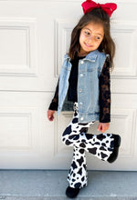 Load image into Gallery viewer, Clarabelle | Girl's Cow Print Butter Soft Flares