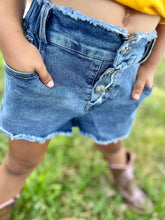 Load image into Gallery viewer, BAE | Distressed Vintage Wash Denim Paperbag Shorts