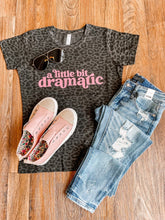 Load image into Gallery viewer, Women's |A little Bit Dramatic Black Leopard Tee