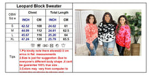 Load image into Gallery viewer, PREORDER: Leopard Block Sweater in Coral