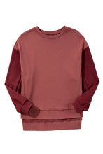 Load image into Gallery viewer, Colorblock Sleeve Drop Shoulder Sweatshirt
