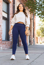 Load image into Gallery viewer, PreOrder | Navy Full Length with Pocket Leggings  - Luxe Leggings by Julia Rose®

