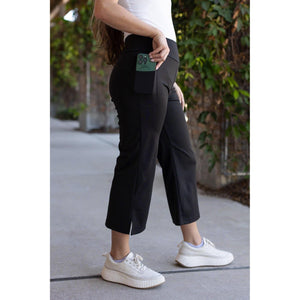 Ready to Ship | The Gabriella -Black  High Waisted Gaucho Pants - Luxe Leggings by Julia Rose®