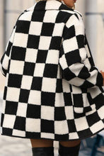 Load image into Gallery viewer, Checkered Buttoned Fleece Jacket
