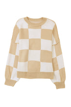 Load image into Gallery viewer, Checkered Oversized Sweater
