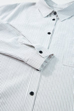 Load image into Gallery viewer, Striped Pocketed Tunic Button Up Shirt
