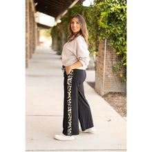 Load image into Gallery viewer, Women’s buttery soft leopard panel lounge pants with pockets
