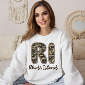 Camo State Sweatshirts Faux Embroidery Part 5