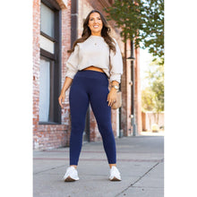 Load image into Gallery viewer, Ready to Ship | The Nyla - Navy Full-Length with Pocket Leggings - Luxe Leggings by Julia Rose®
