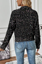 Load image into Gallery viewer, Black Rhinestone Decor Multicolor Confetti Sweater Cardigan
