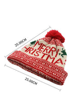 Load image into Gallery viewer, Merry Christmas beanie for those cold nights of caroling.
