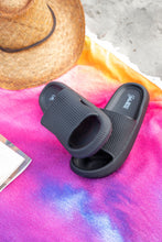 Load image into Gallery viewer, Black Insanely Comfy Slides by Julia Rose lightweight cushioned sole
