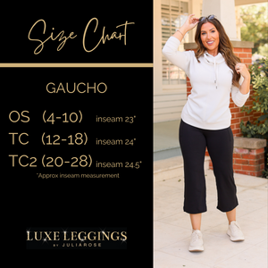 Ready to Ship | The Gabriella -Black  High Waisted Gaucho Pants - Luxe Leggings by Julia Rose®