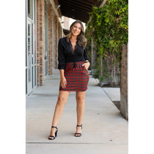 Load image into Gallery viewer, PreOrder | The Helena – Red Plaid Jogger Skirt ❤️🖤

