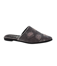 Load image into Gallery viewer, Dragonfly Velvet Flats in Grey
