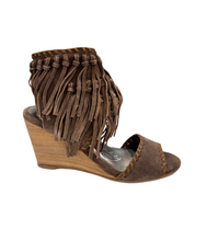 Load image into Gallery viewer, True Fringe Wedge in Taupe
