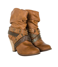 Load image into Gallery viewer, Short Change Booties in Tan - Rural Haze
