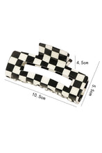 Load image into Gallery viewer, Black Checkered Hair Claw

